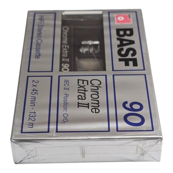 BASF CHROME EXTRA II 90 Blank Audio Cassette Tape 1988 TYPE II SEALED NOS - Picture 6 of 7
